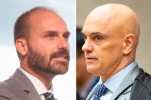 STF: Moraes reage e manda juntar entrevistas e posts de Eduardo a ação